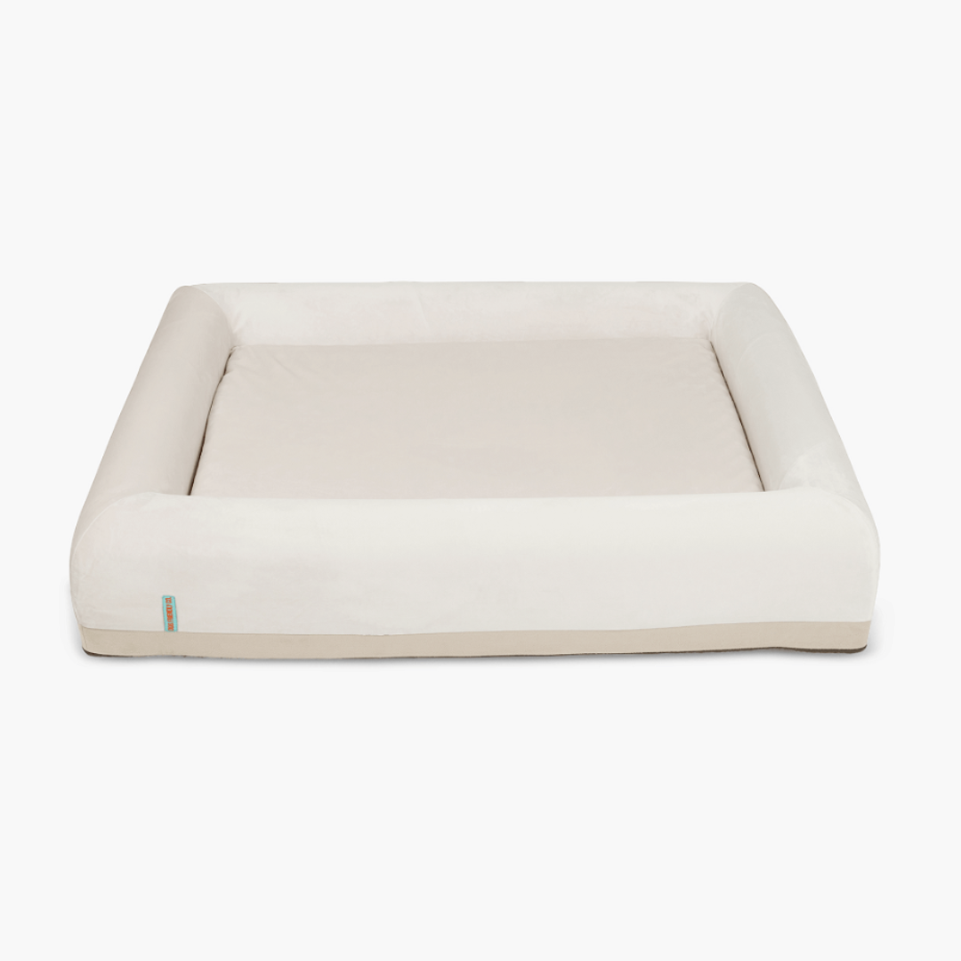 Premium Orthopädisches Memory-Schaum Hundebett - Champagner (Klein)