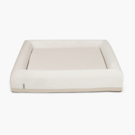 Premium Orthopädisches Memory-Schaum Hundebett - Champagner (Klein)