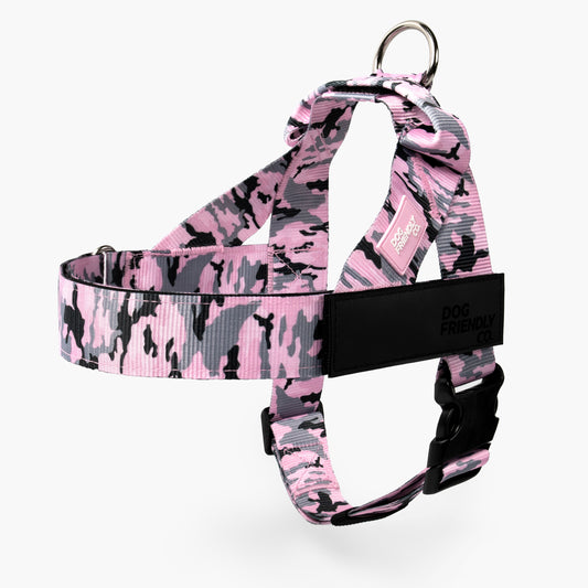 Hundegeschirr - Rosa Camouflage