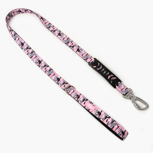 Klassische Hundeleine - Pink Camo