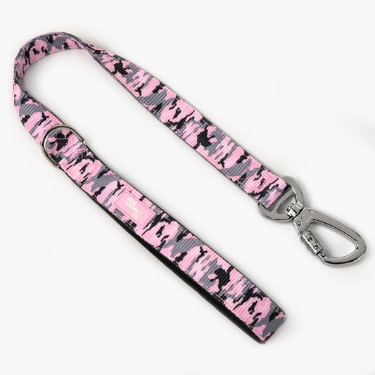 Kurze Trainingshundeleine - Pink Camo
